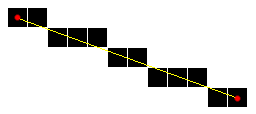 Bresenham line segment 12x5